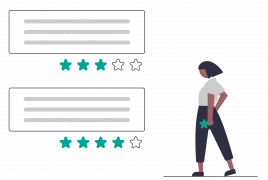 Schematische Darstellung Onlinebewertungen